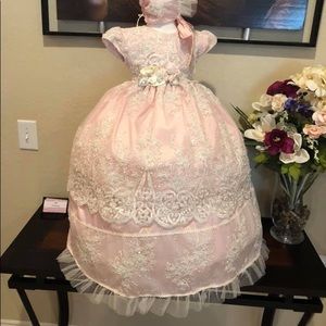 New baptism dress set girl unisize